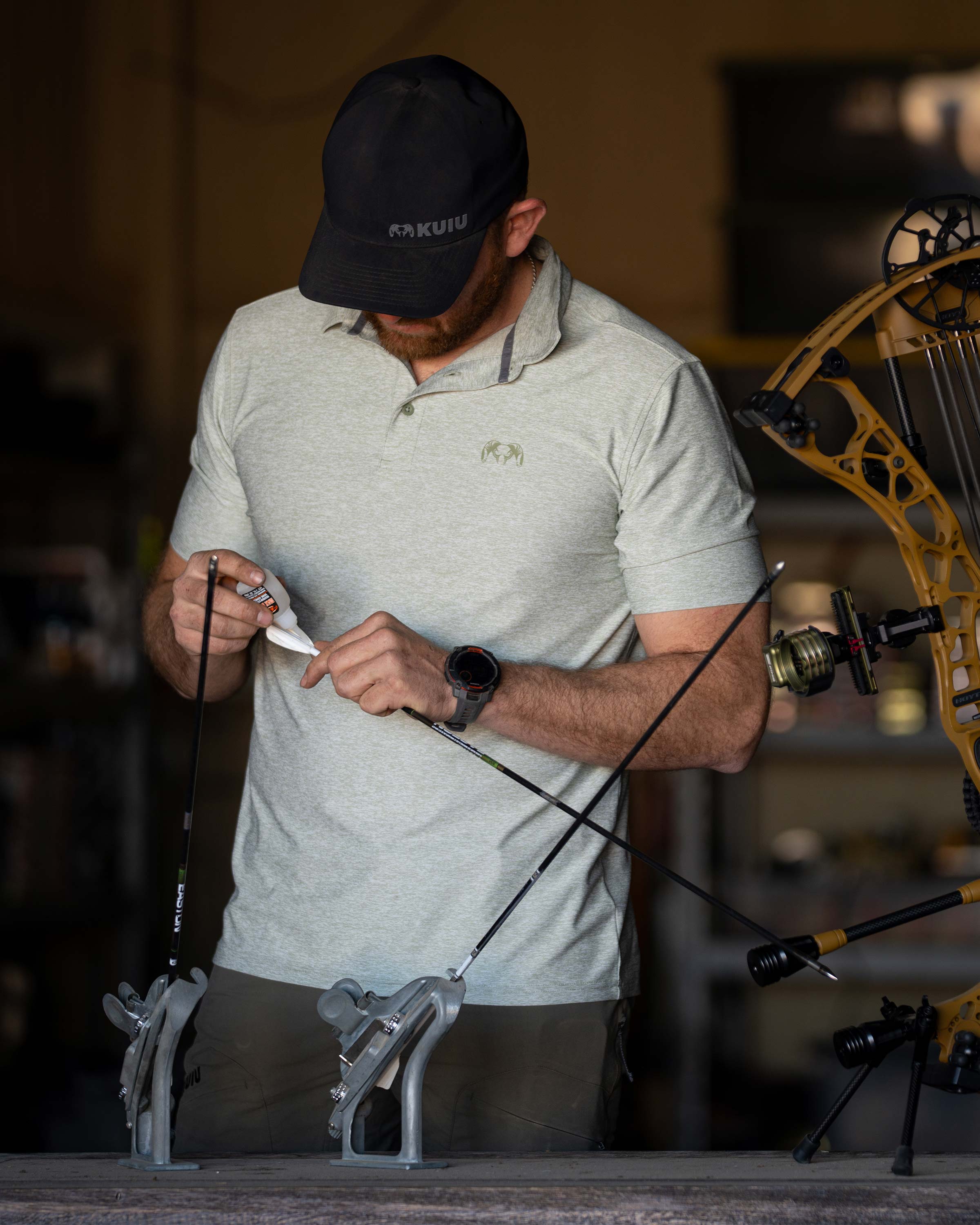Outlet KUIU Performance Polo | Heather Gunmetal - Image 4