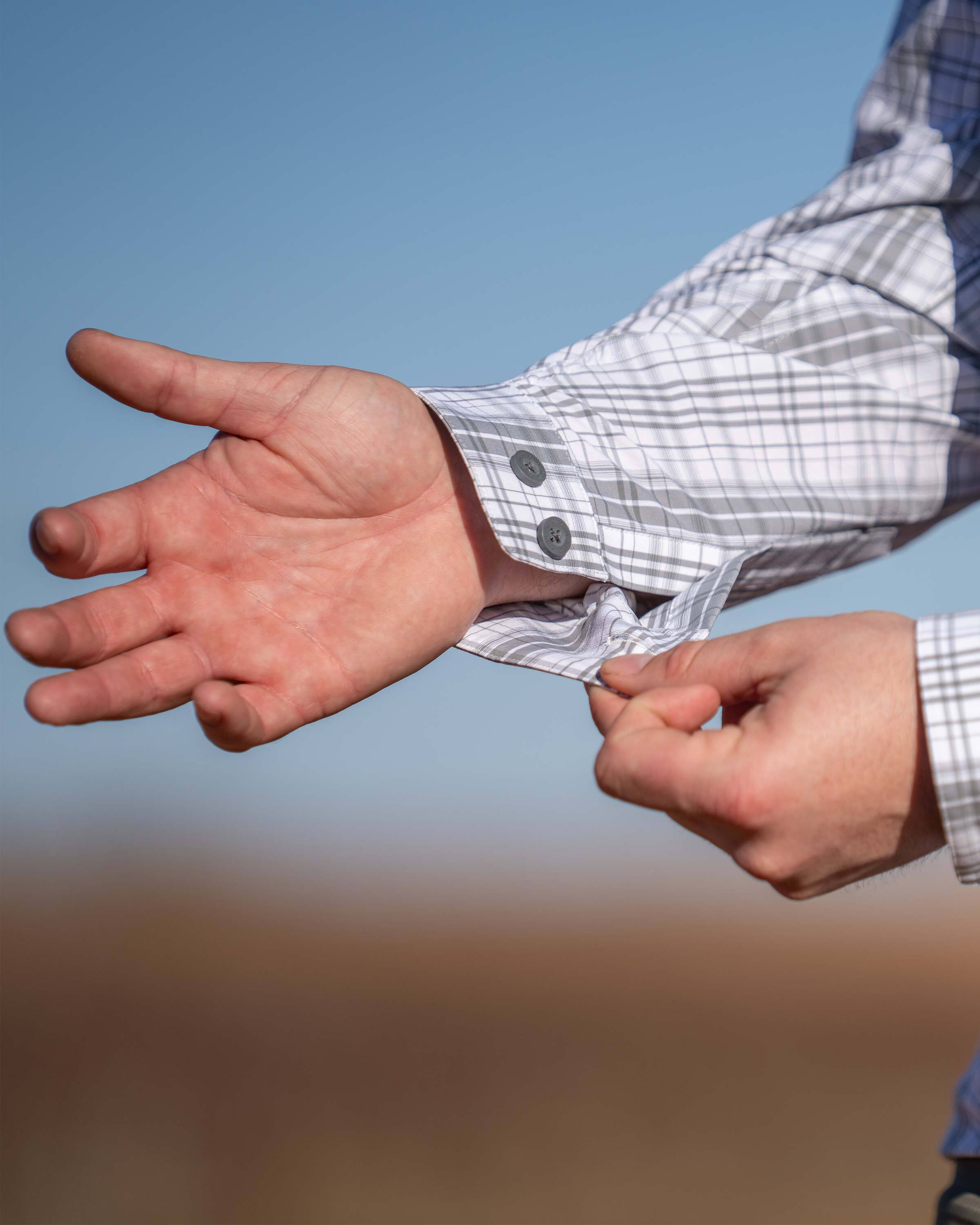 Borrego LS Shirt | Granite Plaid - Image 9