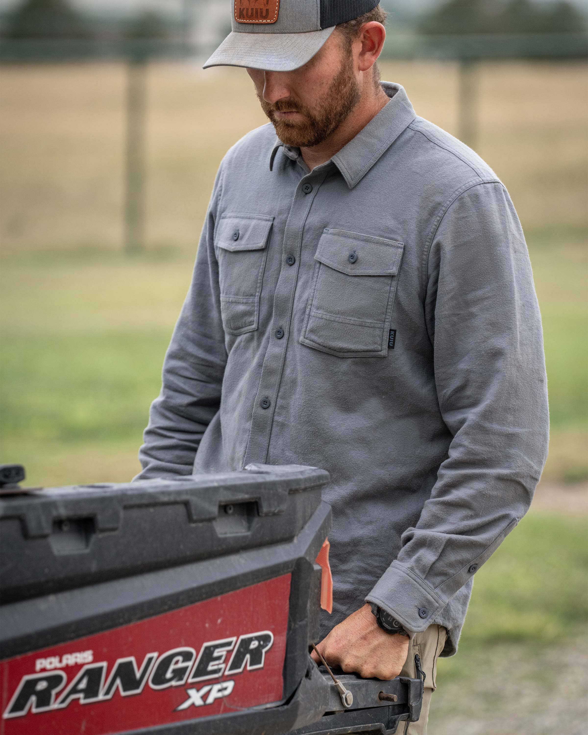Outlet Field Flannel Shirt | Baltic - Image 3