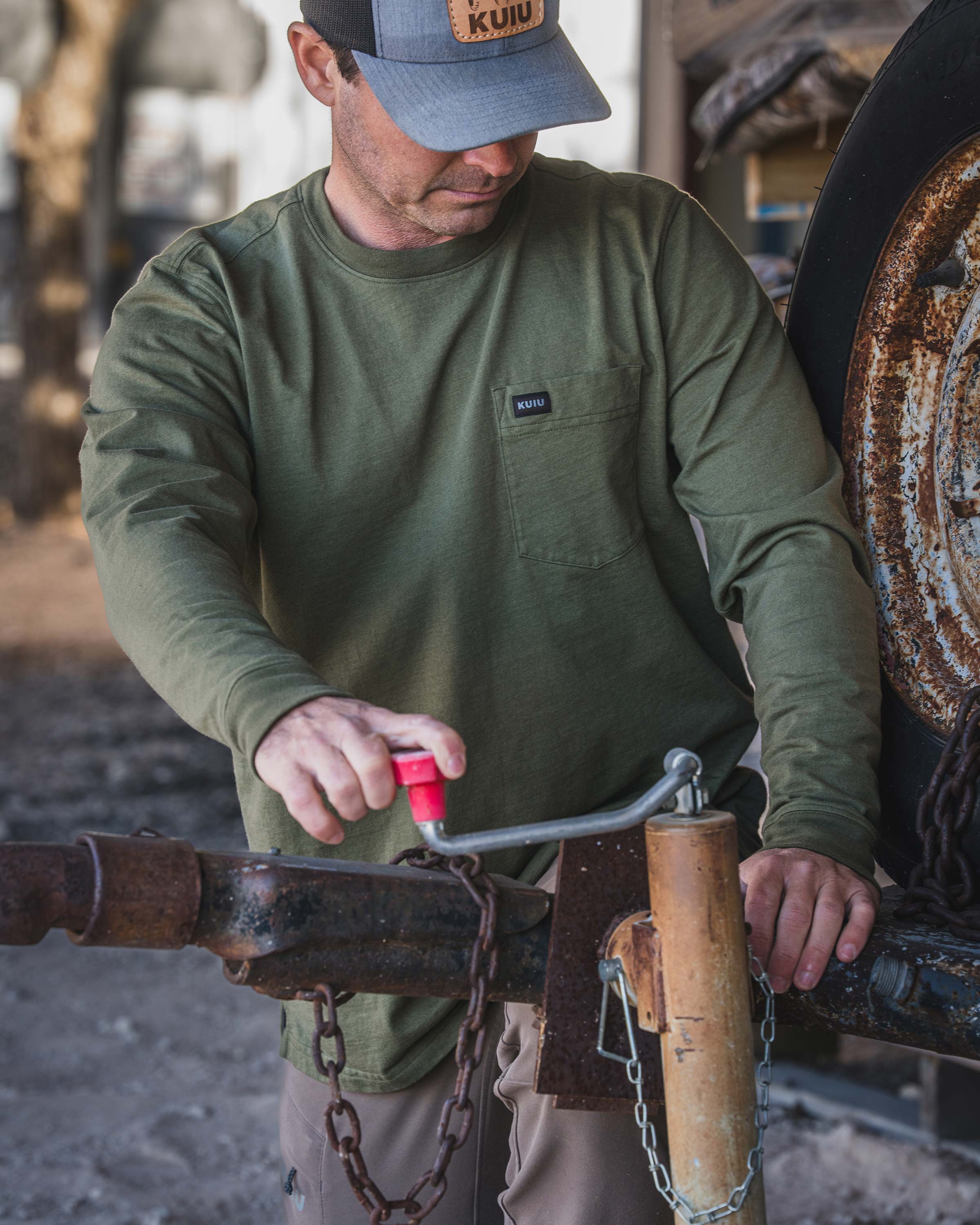 Workgrade LS Pocket Crew | Steel Blue - Image 4