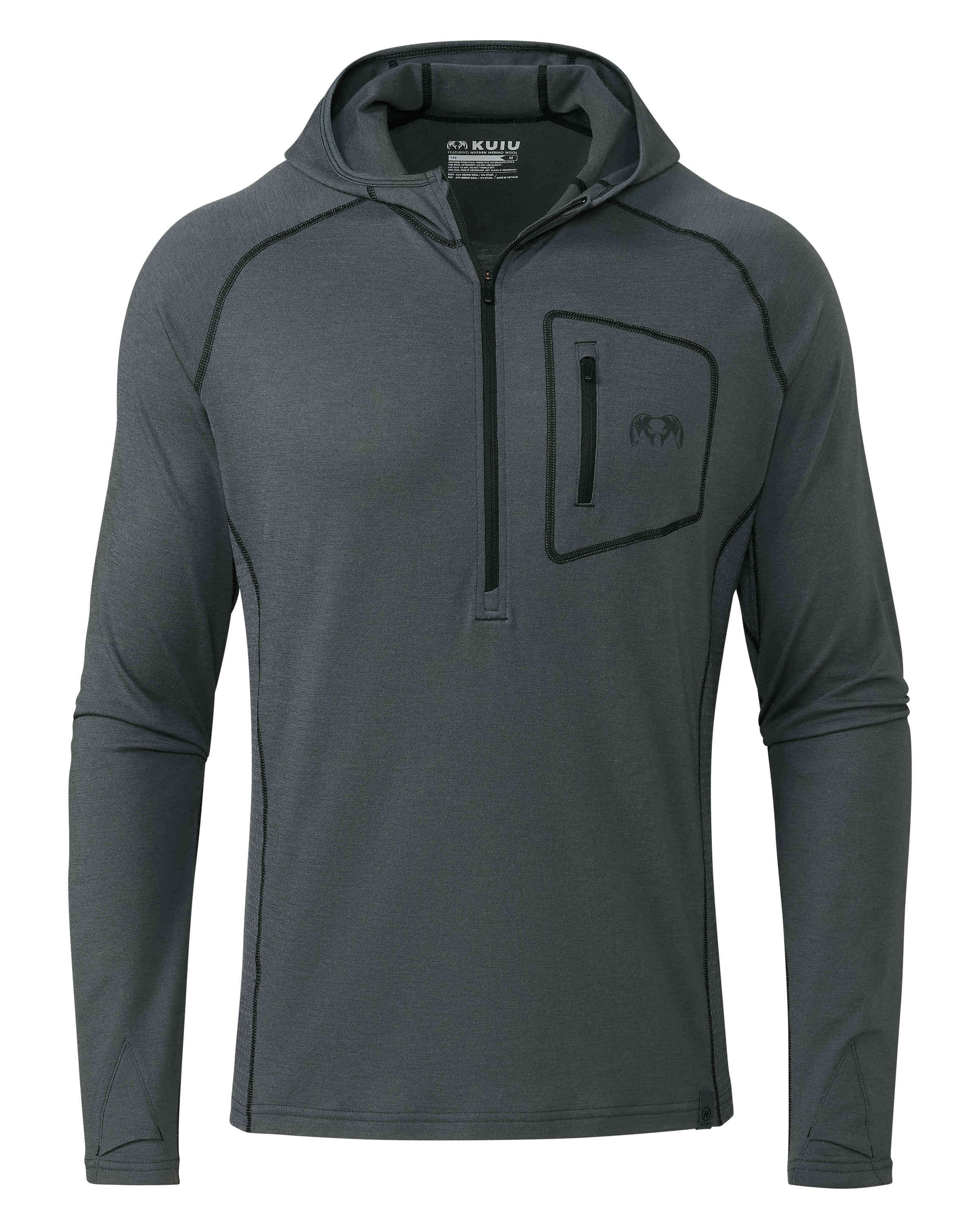 ULTRA Merino 145 Zip-T Hunting Hoodie | Gunmetal