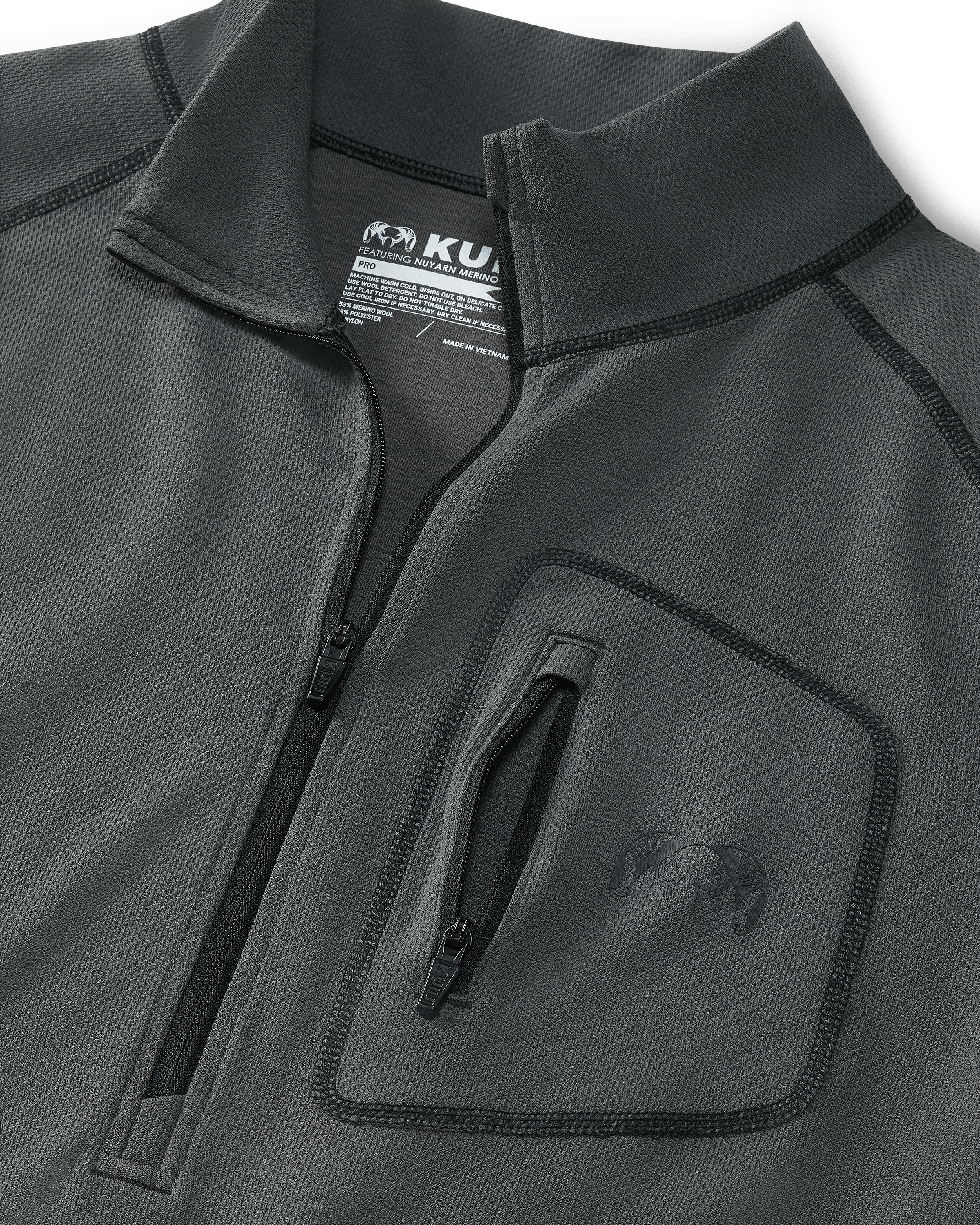 Alternative view of PRO Merino 200 Zip-T | Gunmetal