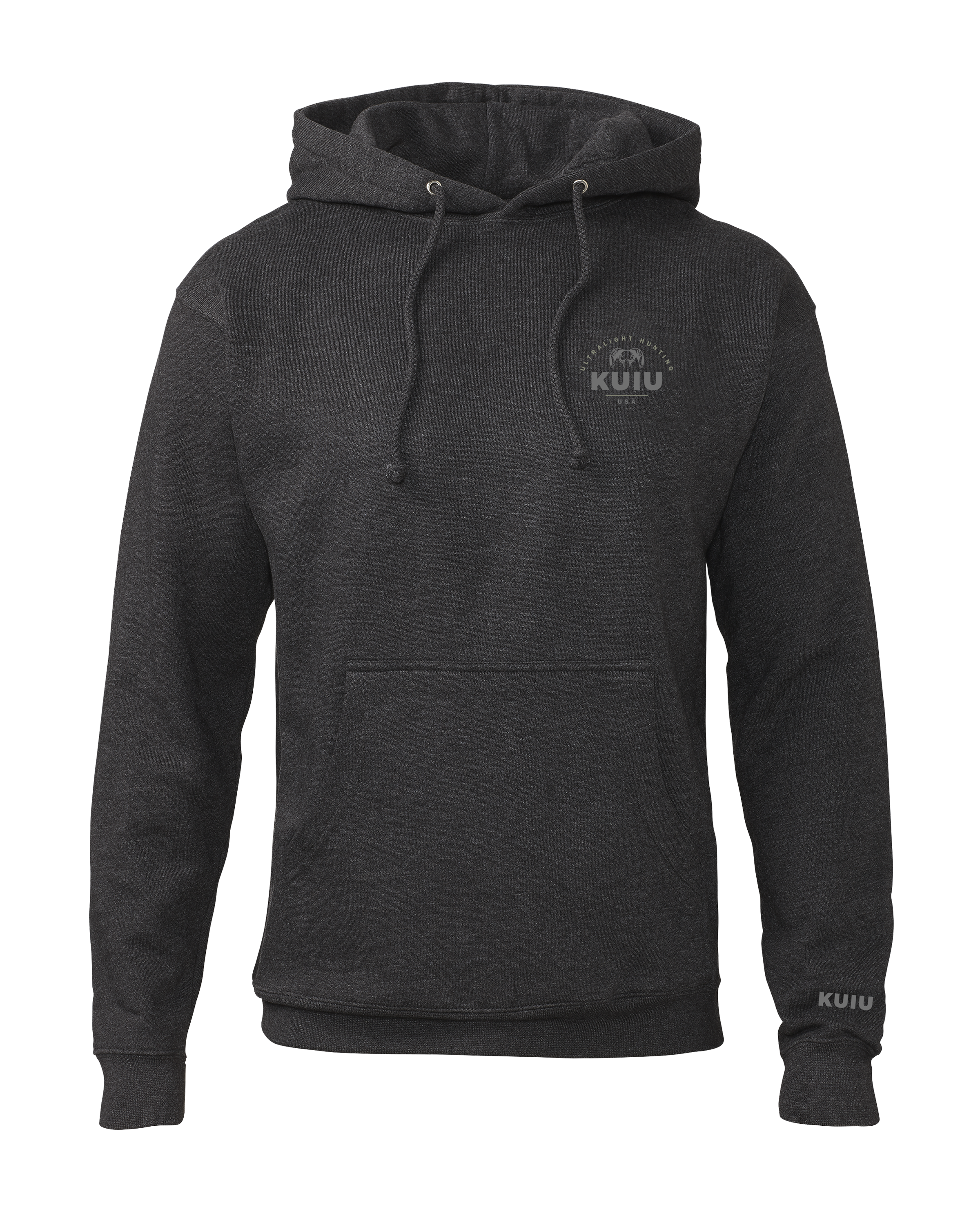 KUIU Stacked Chest Logo Hoodie | Charcoal