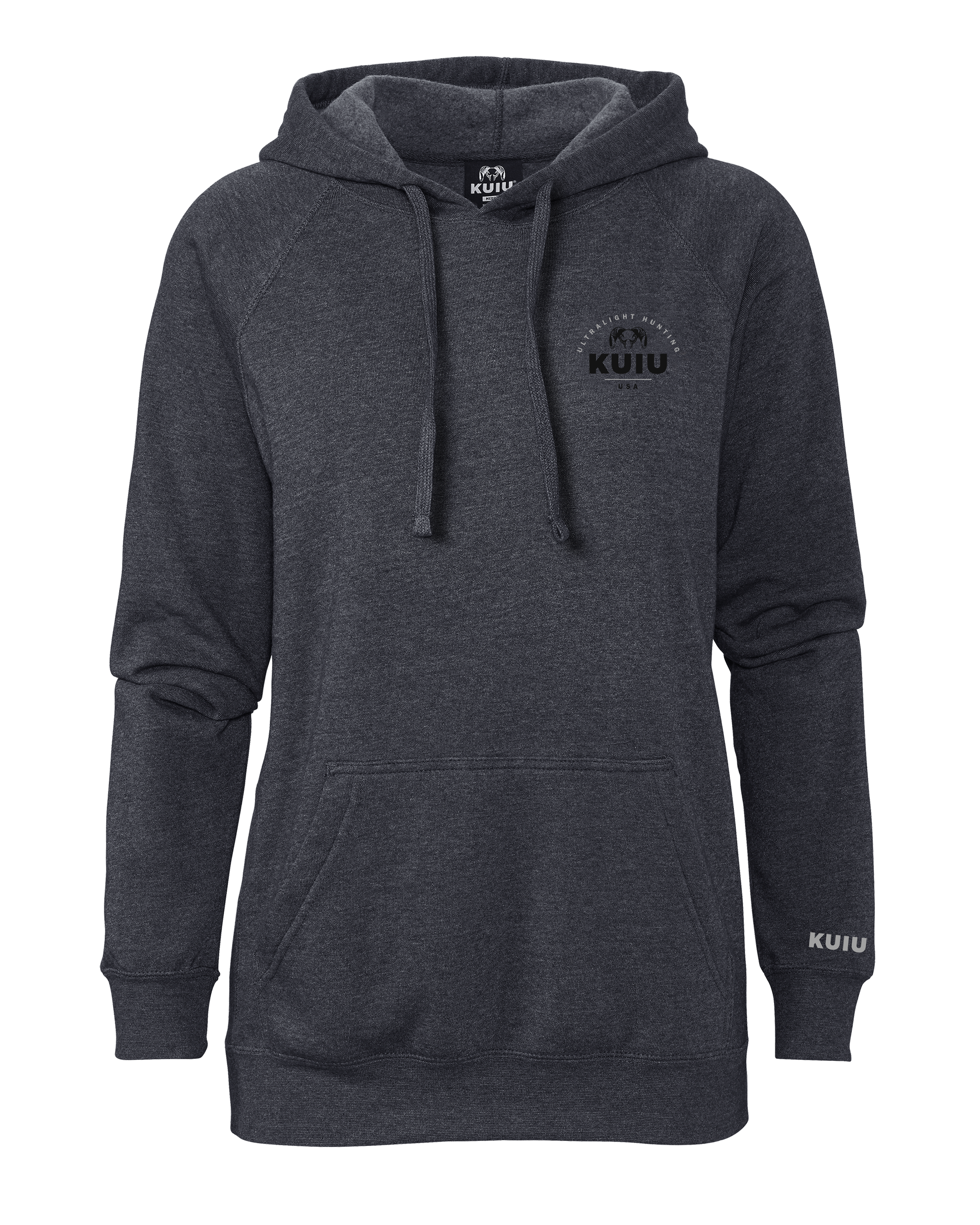 KUIU Women's Stacked Chest Logo Hoodie | Midnight Navy