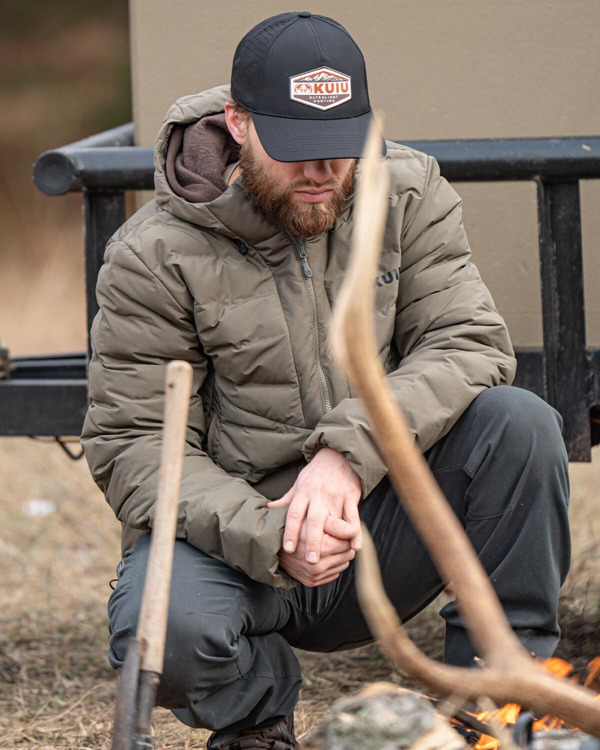 Outlet Elements Hooded Jacket | Steel Blue - Image 6