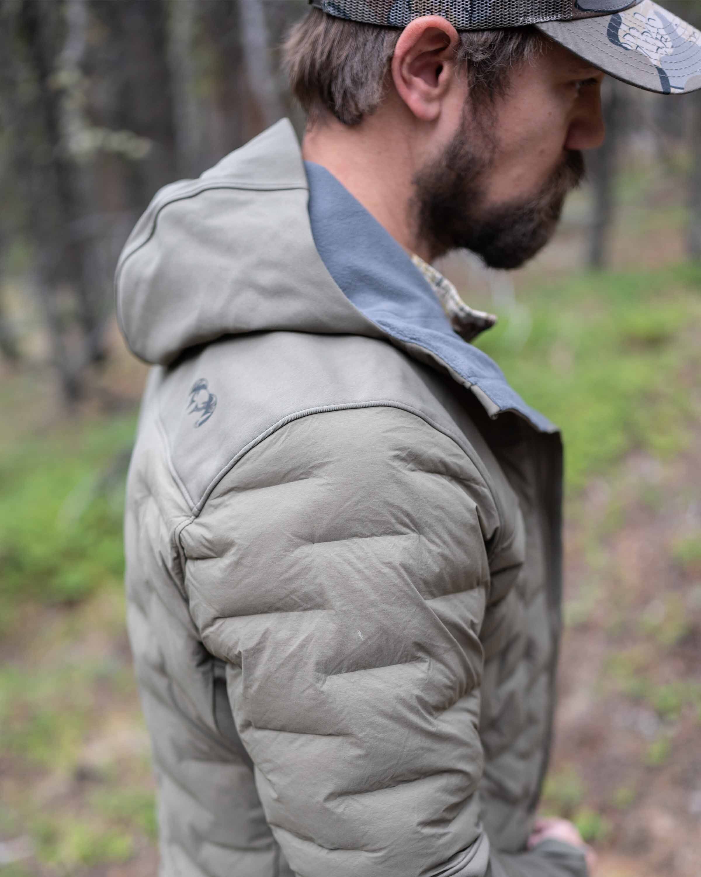 Axis Thermal Hybrid Hooded Jacket | Black-Gunmetal - Image 7