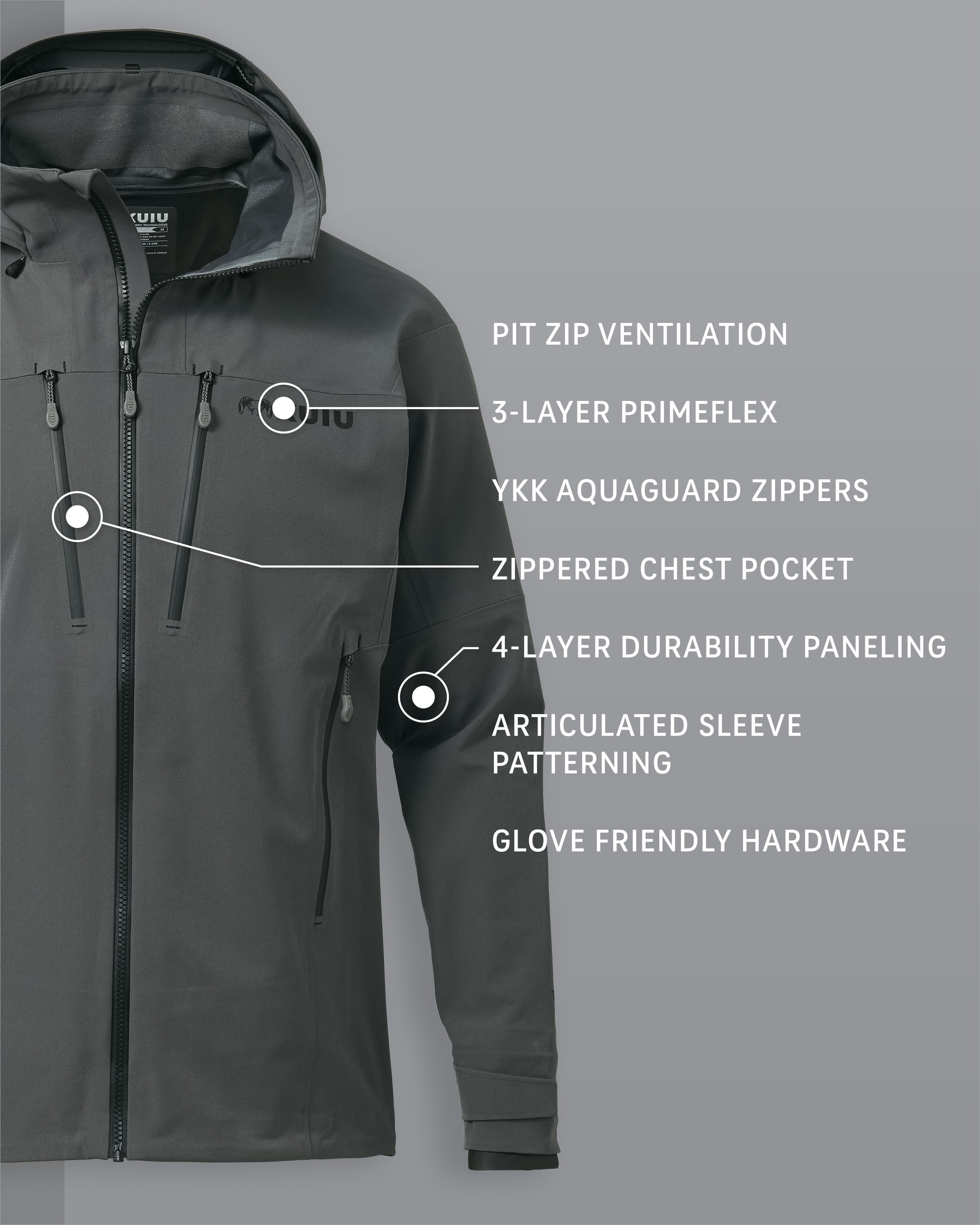 Alternative view of Yukon TR Rain Jacket | Gunmetal