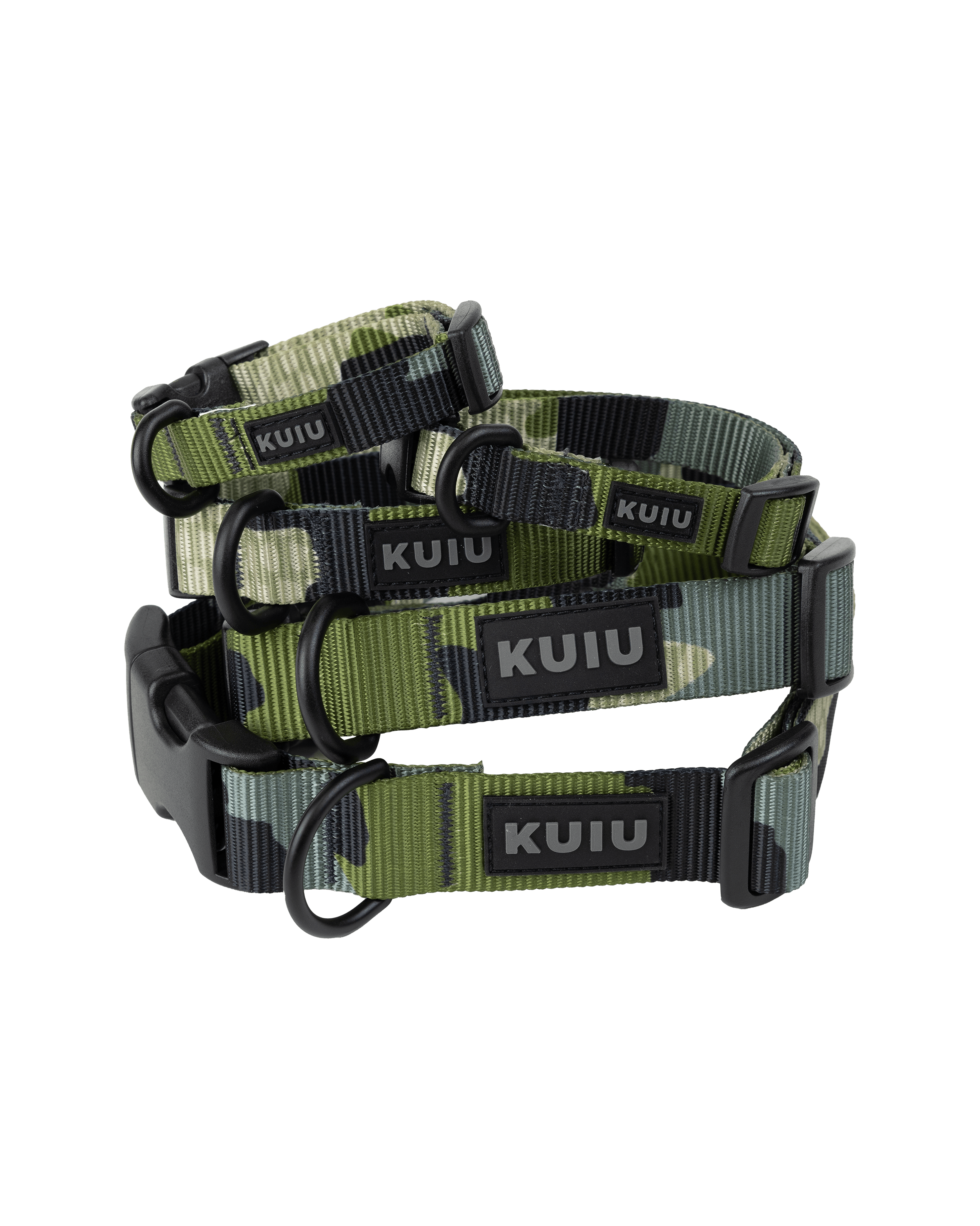 Alternative view of Camo Webbing Dog Collar | Verde