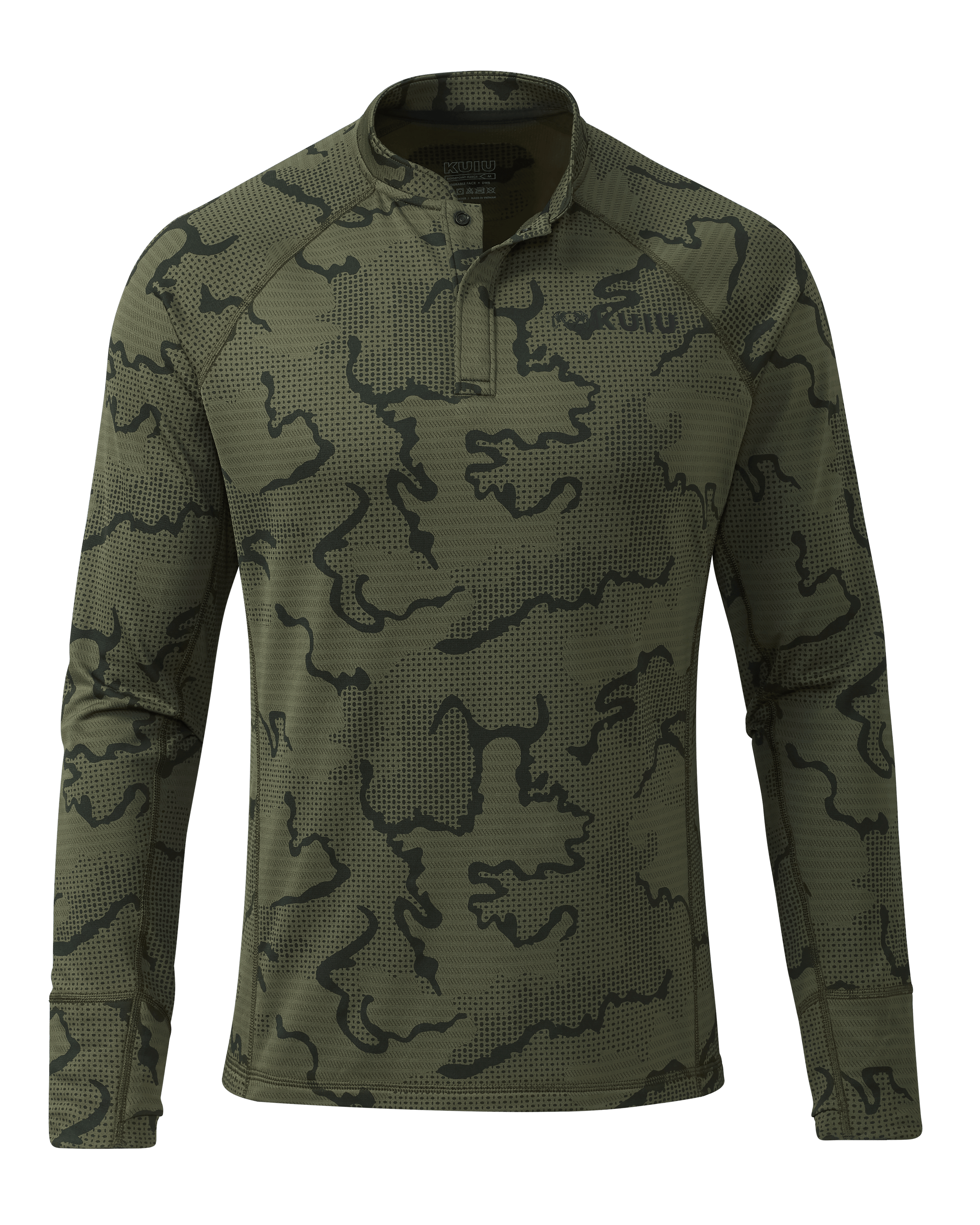Ridgepoint Fleece Henley | Olive Tonal