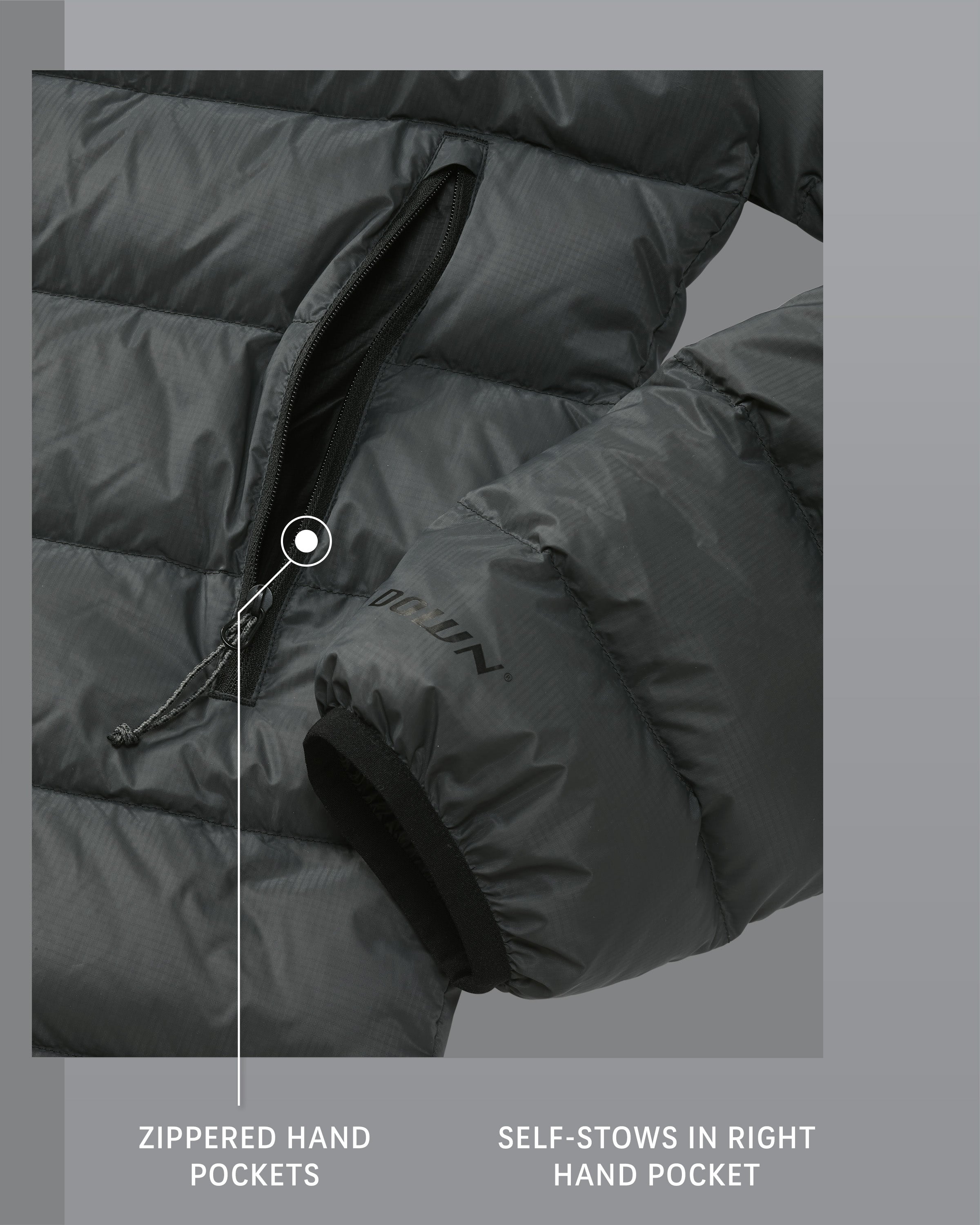 Outlet Super Down LT Jacket | Gunmetal - Image 3