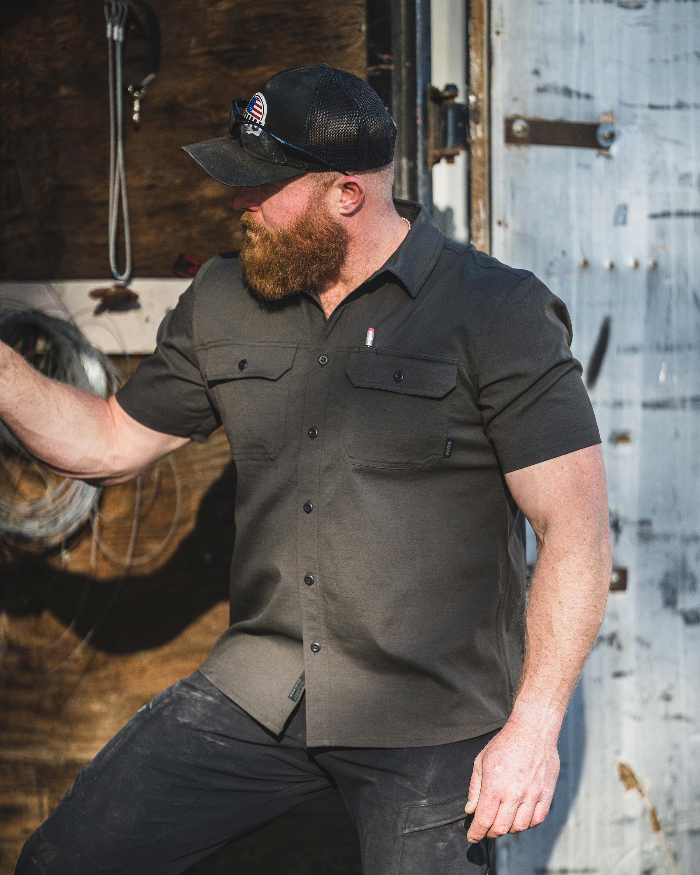 Motive SS Workgrade Shirt | Asphalt - Image 4